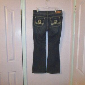 Seven7 Jeans Womens Size 12 Bootcut Stretch Denim Metallic Mid Western Cowgirl